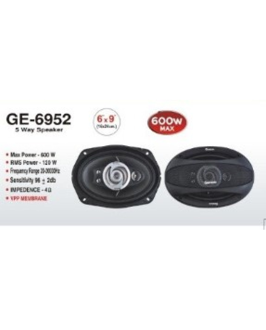 GENON 6X9 Inch 650 Watt 5way Speaker (GE-6952)